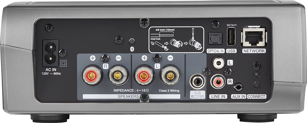 Denon - HEOS AMP HS2SR 200W 2.1-Ch. Wireless Class D Amplifier - Black and Gunmetal_3