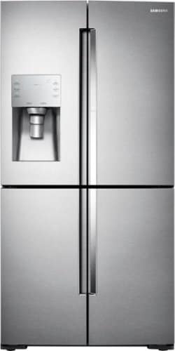 Samsung - 27.8 Cu. Ft. 4-Door Flex French Door Fingerprint Resistant Refrigerator with Food ShowCase - Stainless steel_0