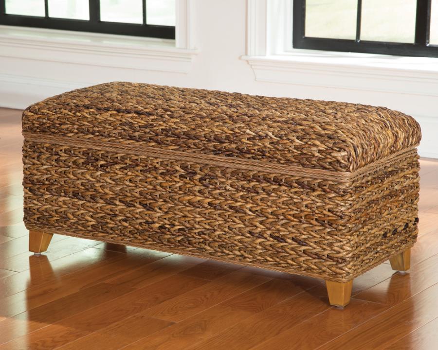 Laughton Hand-Woven Storage Trunk Amber_0