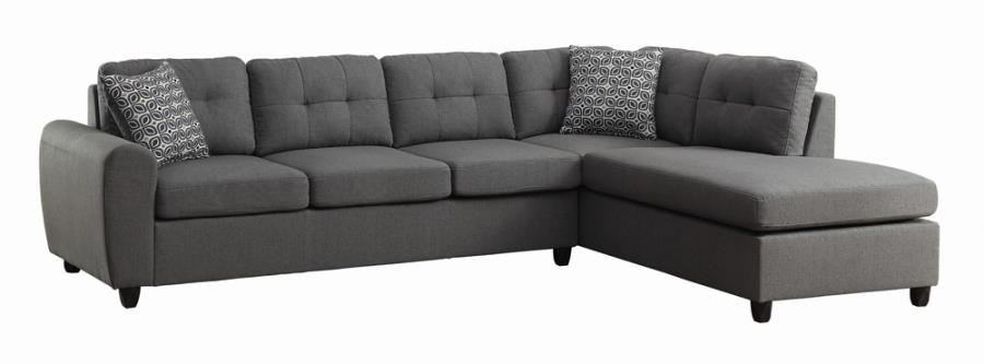 Stonenesse Tufted Sectional Grey_1