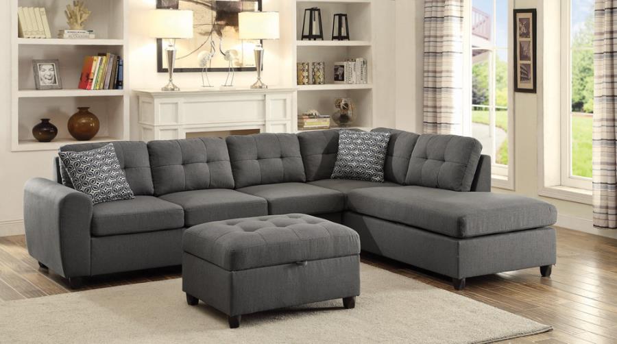 Stonenesse Tufted Sectional Grey_2