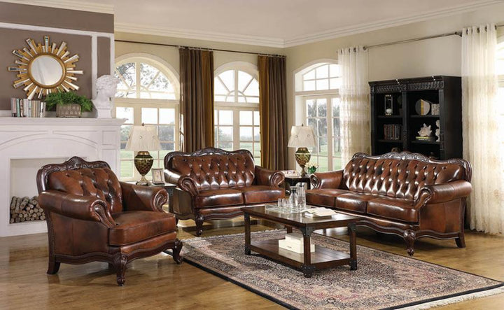 Victoria Rolled Arm Sofa Tri-tone and Brown_3