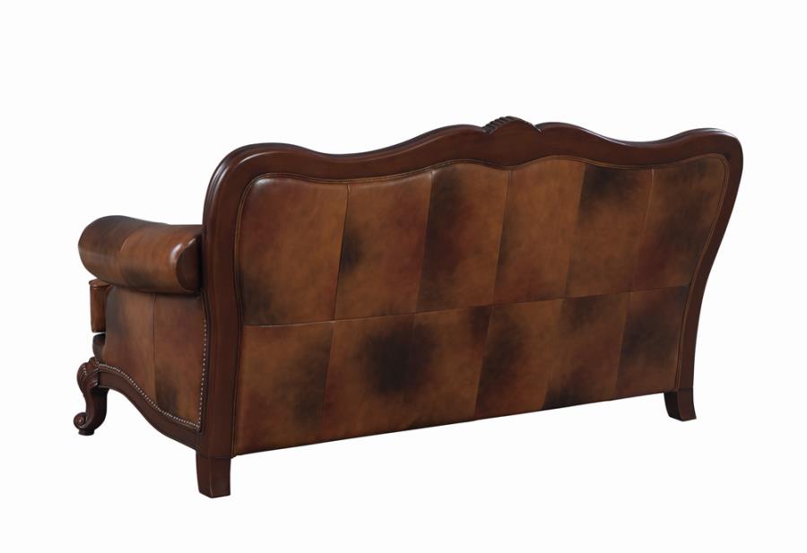 Victoria Rolled Arm Sofa Tri-tone and Brown_1