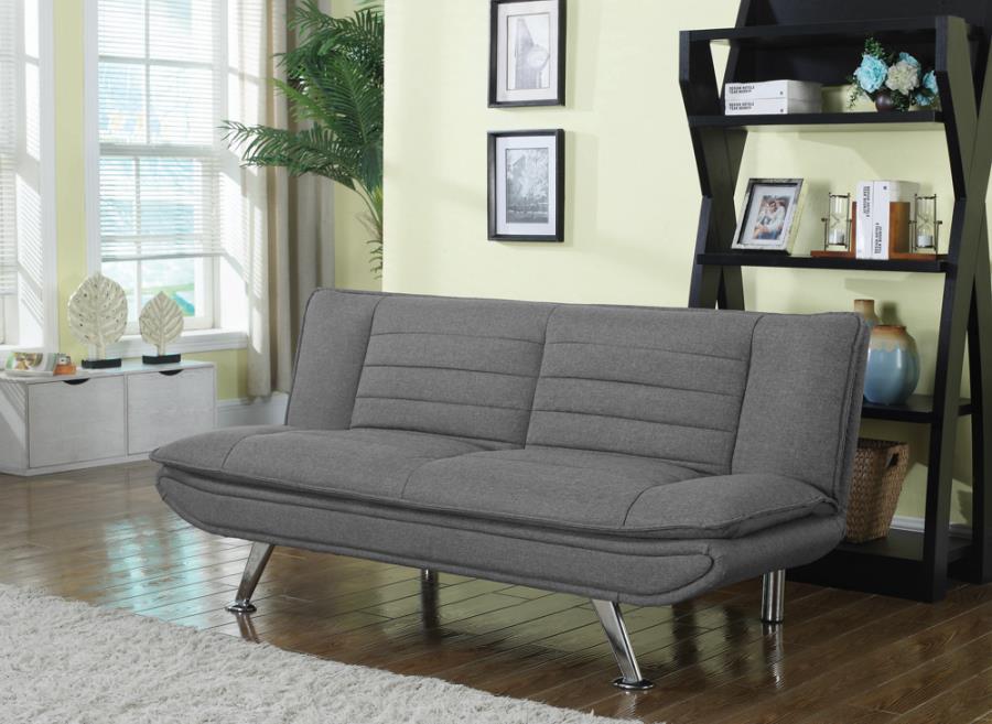 Julian Upholstered Sofa Bed with Pillow-top Seating Grey_0