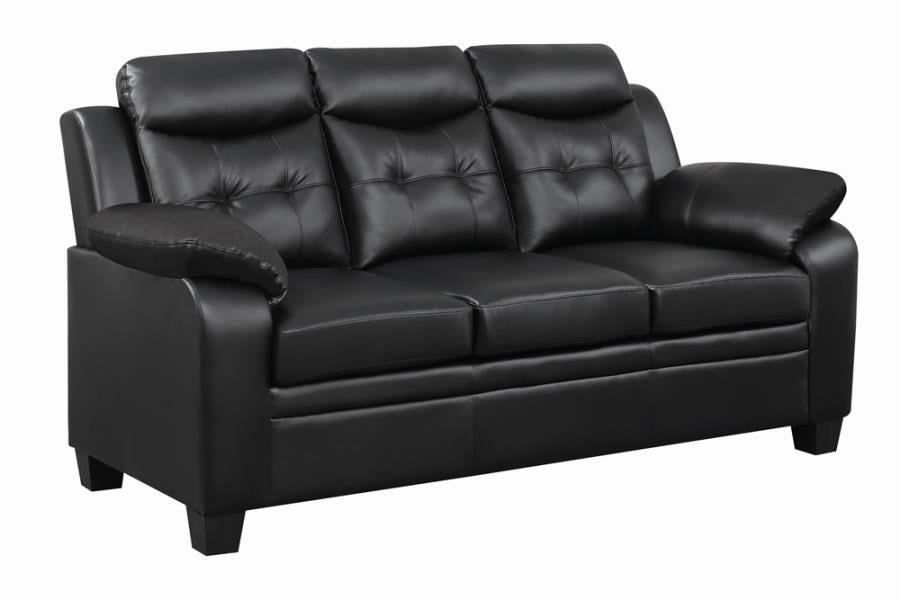 Finley Tufted Upholstered Sofa Black_1
