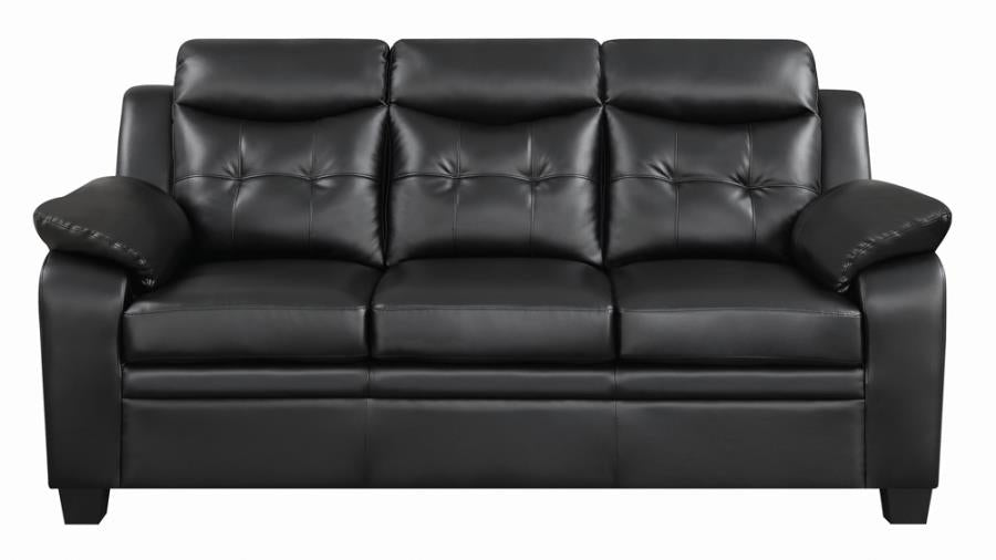 Finley Tufted Upholstered Sofa Black_2