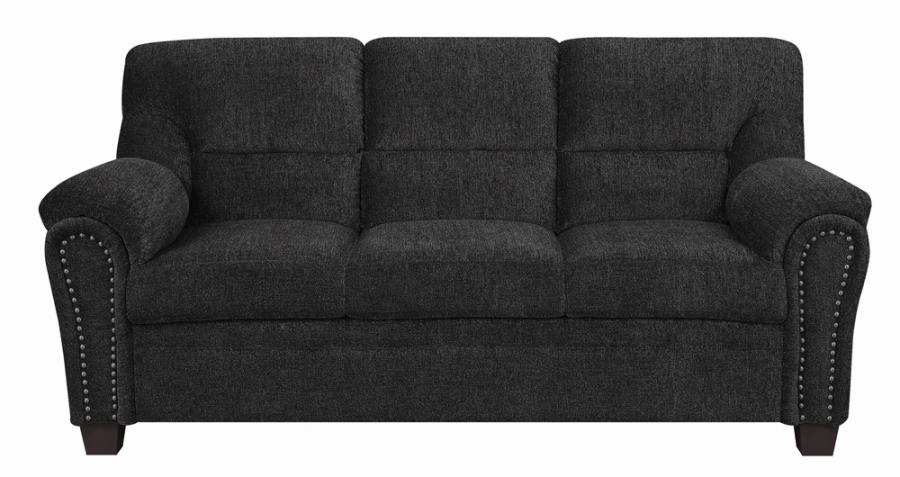 Clemintine Upholstered Sofa with Nailhead Trim Graphite_2