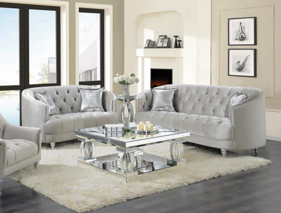 Avonlea 2-piece Tufted Living Room Set Grey_2