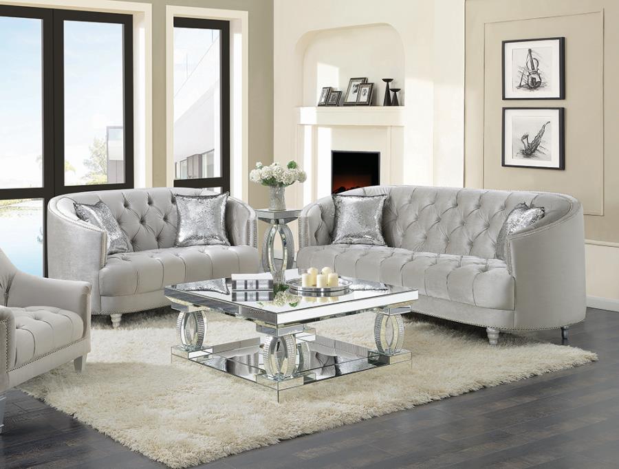 Avonlea 2-piece Tufted Living Room Set Grey_0