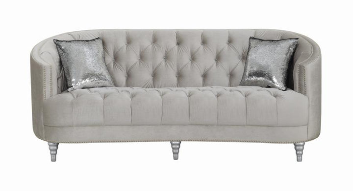 Avonlea Sloped Arm Tufted Sofa Grey_1