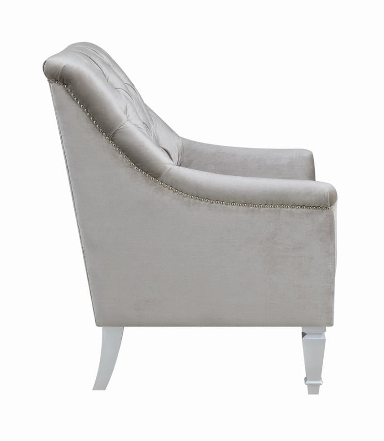 Avonlea Sloped Arm Tufted Chair Grey_4