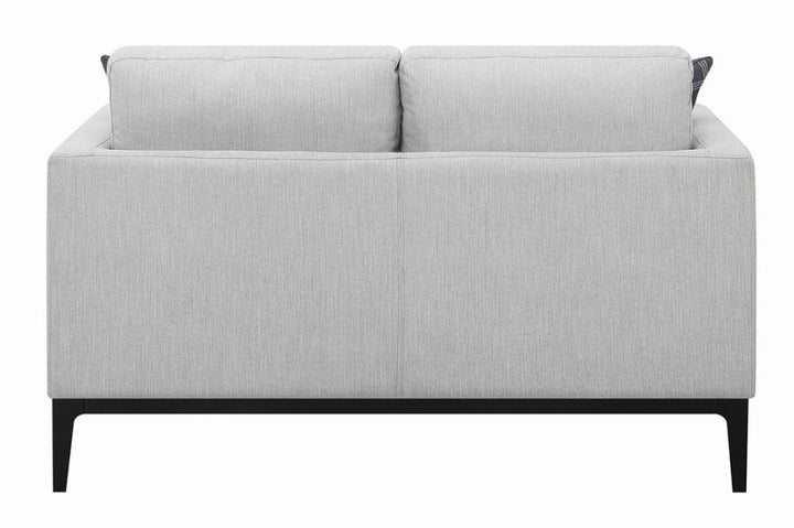 Apperson Cushioned Back Loveseat Light Grey_2