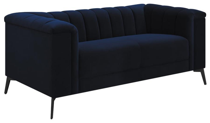 Chalet 3-piece Tuxedo Arm Living Room Set Blue_2