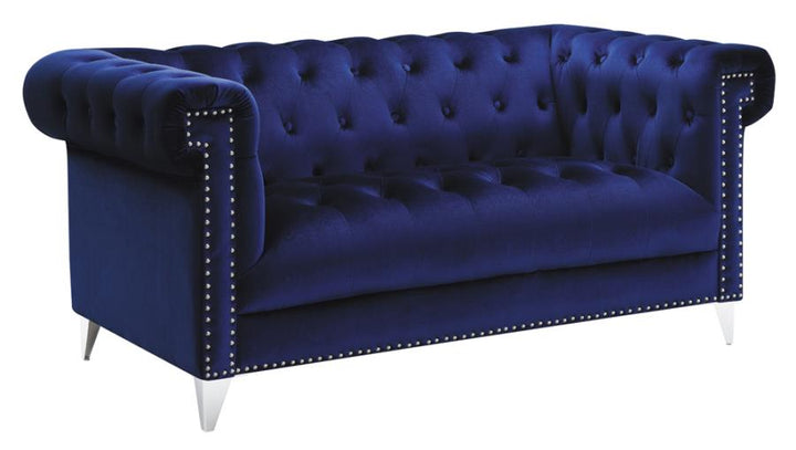 Bleker 2-piece Tuxedo Arm Living Room Set Blue_2