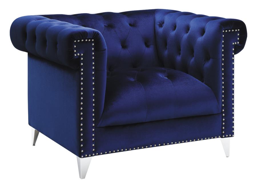 Bleker 3-piece Tuxedo Arm Living Room Set Blue_3