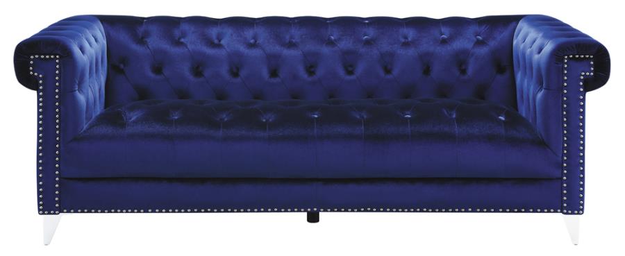 Bleker Tufted Tuxedo Arm Sofa Blue_2