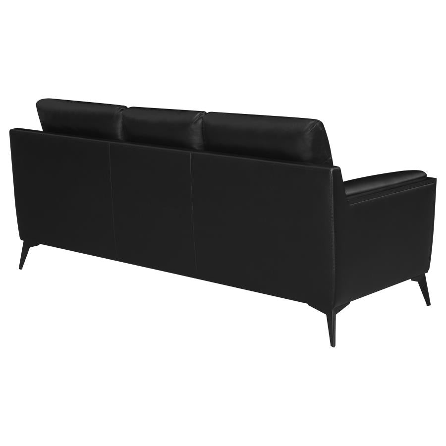 Moira Upholstered Tufted Sofa with Track Arms Black_6