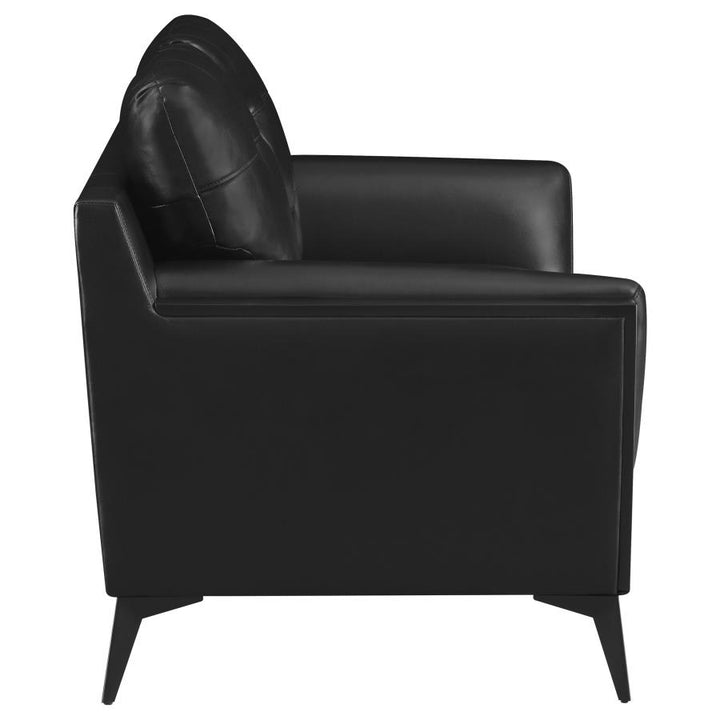 Moira Upholstered Tufted Loveseat with Track Arms Black_7
