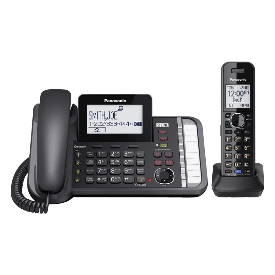 Panasonic - KX-TG9581B DECT 6.0 Expandable Cordless Phone System with Digital Answering System - Black_0