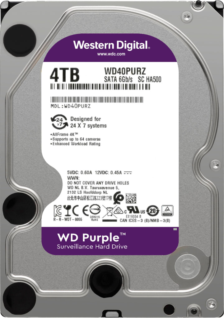 WD - Purple Surveillance 4TB Internal SATA Hard Drive for Desktops_3