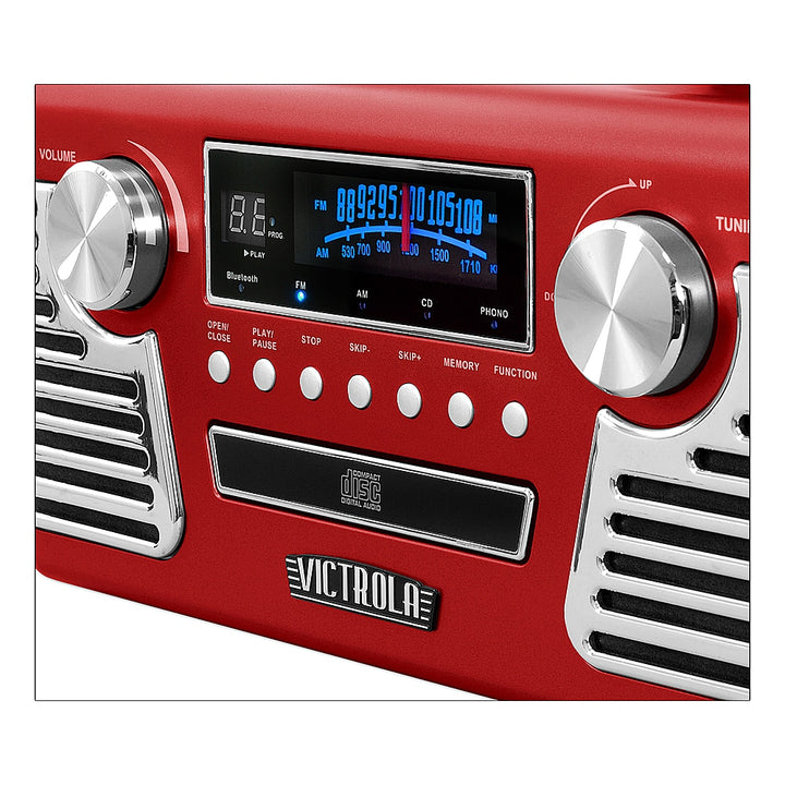 Victrola - 50's Bluetooth Stereo Audio System - Red_2