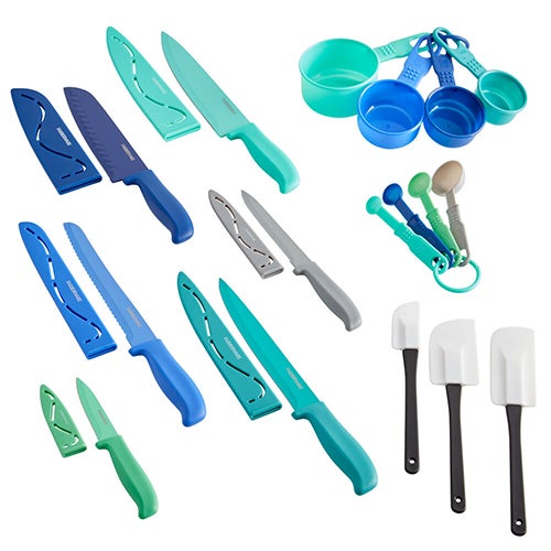 23pc Resin Knife Set w/ Gadgets Blue_0