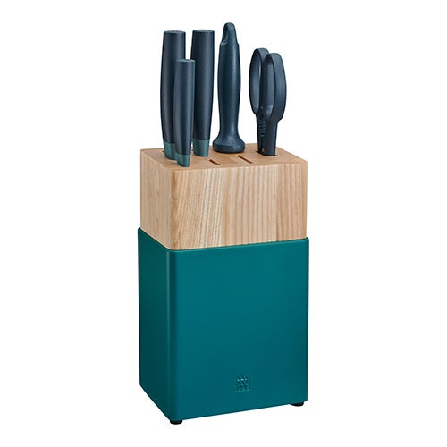 Zwilling NOW 6pc Knife Block Set Blueberry Blue_0