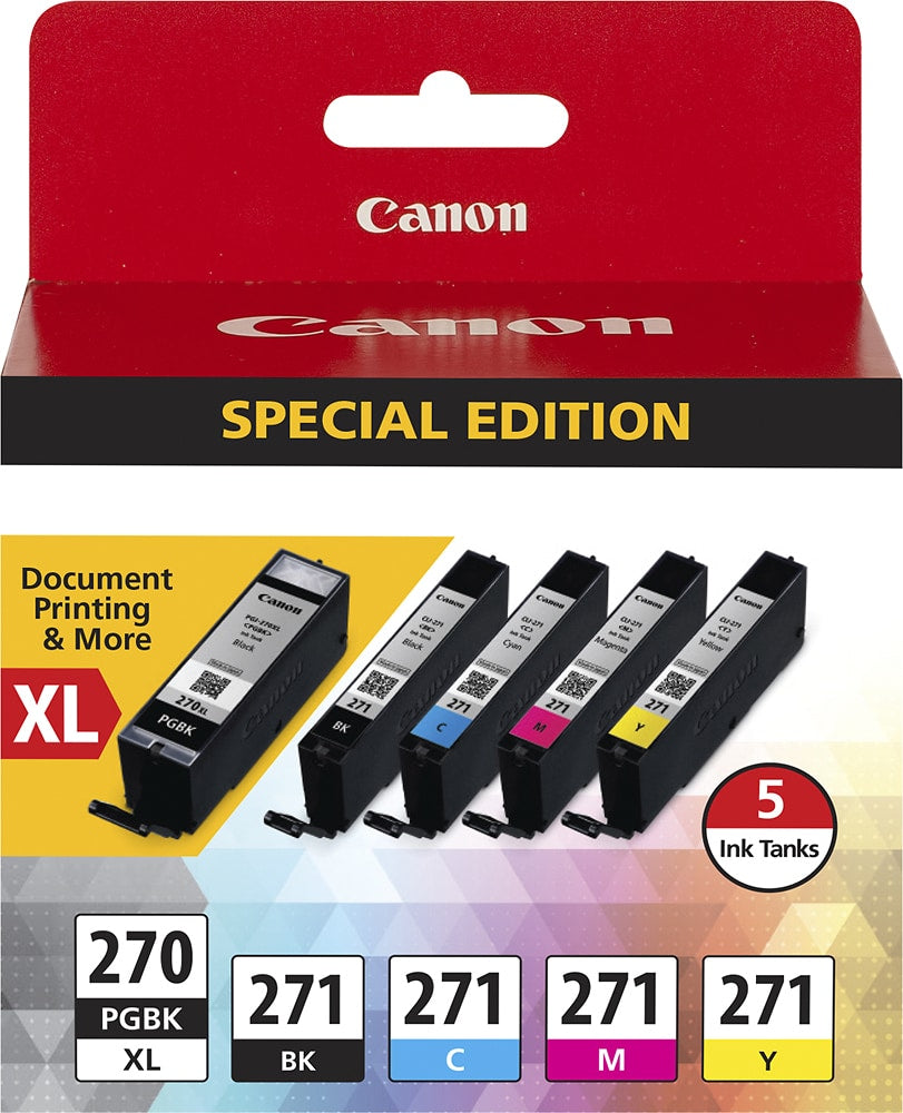 Canon - 270 XL/CLI-271 5-Pack Special Edition Ink Cartridges - Black/Cyan/Magenta/Yellow_0