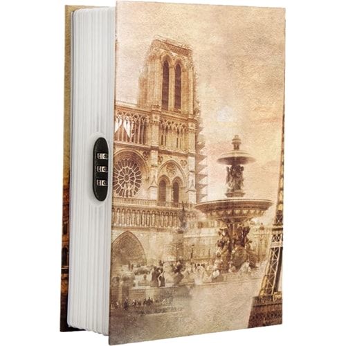 Barska - Paris Book Lock Box with Combination Lock - Beige/Brown_2