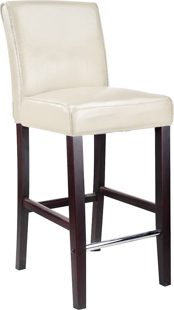 CorLiving - Bonded Leather Chair - Cream White / Dark Espresso_0