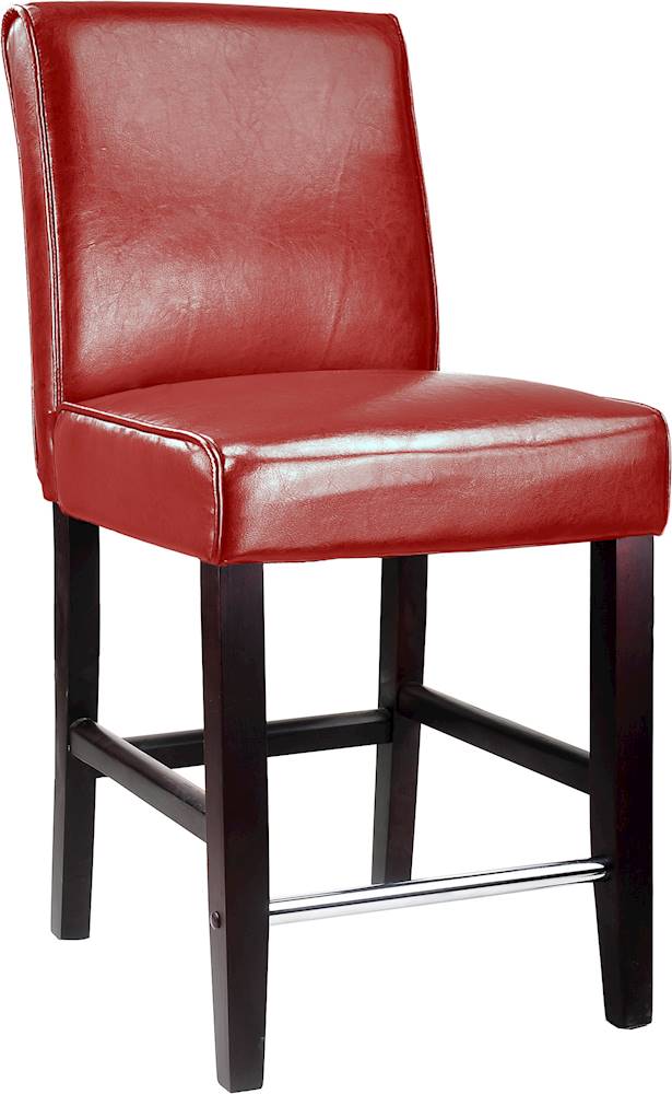CorLiving - Antonio Counter Height Barstool - Smooth Red_0