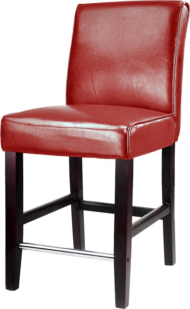 CorLiving - Antonio Counter Height Barstool - Smooth Red_1