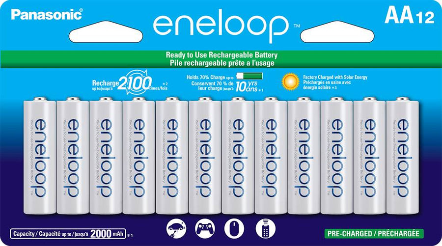 Panasonic - eneloop Rechargeable AA Batteries (12-Pack)_0