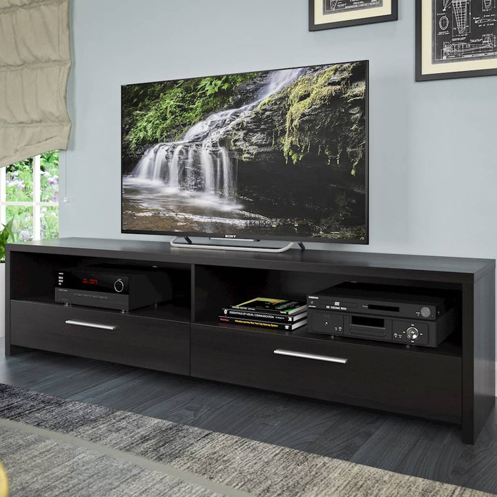 CorLiving Fernbrook TV Stand, for TVs up to 95" - Black Faux Wood Grain_5