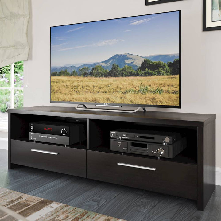 CorLiving - Fernbrook TV Stand with Drawers, for TVs up to 75" - Black Faux Wood Grain_3
