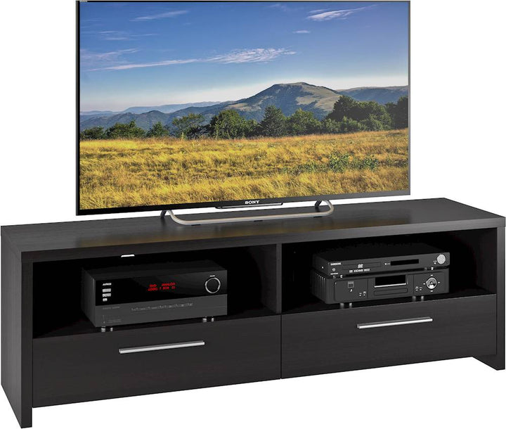 CorLiving - Fernbrook TV Stand with Drawers, for TVs up to 75" - Black Faux Wood Grain_4