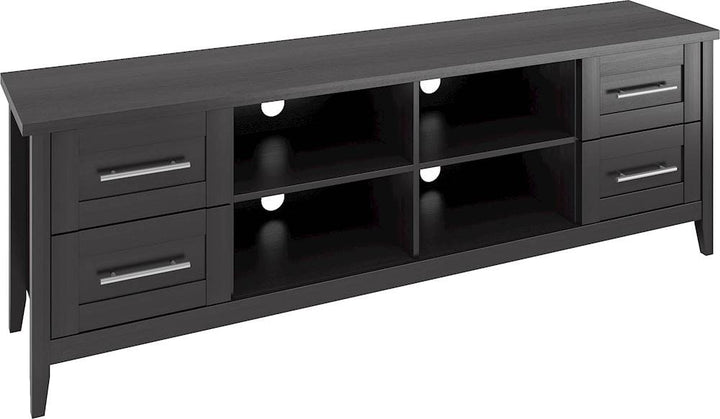 CorLiving - Jackson Wooden Extra Wide TV Stand, for TVs up to 85" - Black Wood Grain_1