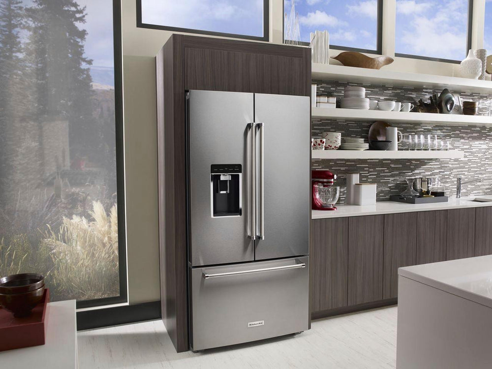 KitchenAid - 23.8 Cu. Ft. French Door Counter-Depth Refrigerator - Stainless steel_2