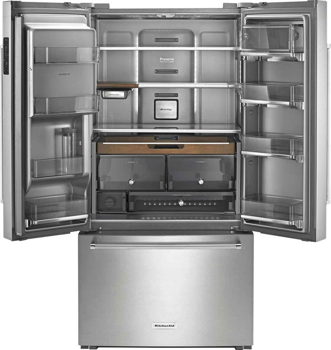 KitchenAid - 23.8 Cu. Ft. French Door Counter-Depth Refrigerator - Stainless steel_10