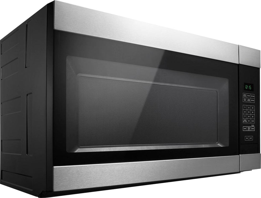 Amana - 1.6 Cu. Ft. Over-the-Range Microwave - Black on stainless steel_1