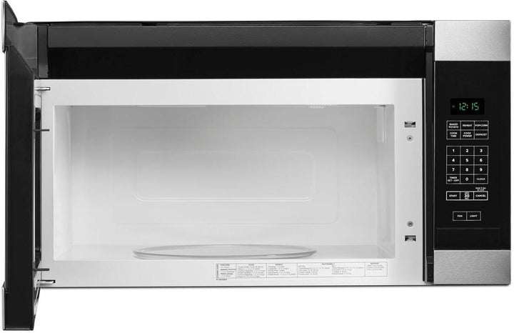Amana - 1.6 Cu. Ft. Over-the-Range Microwave - Black on stainless steel_8