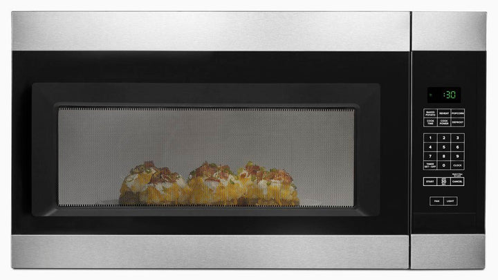 Amana - 1.6 Cu. Ft. Over-the-Range Microwave - Black on stainless steel_7