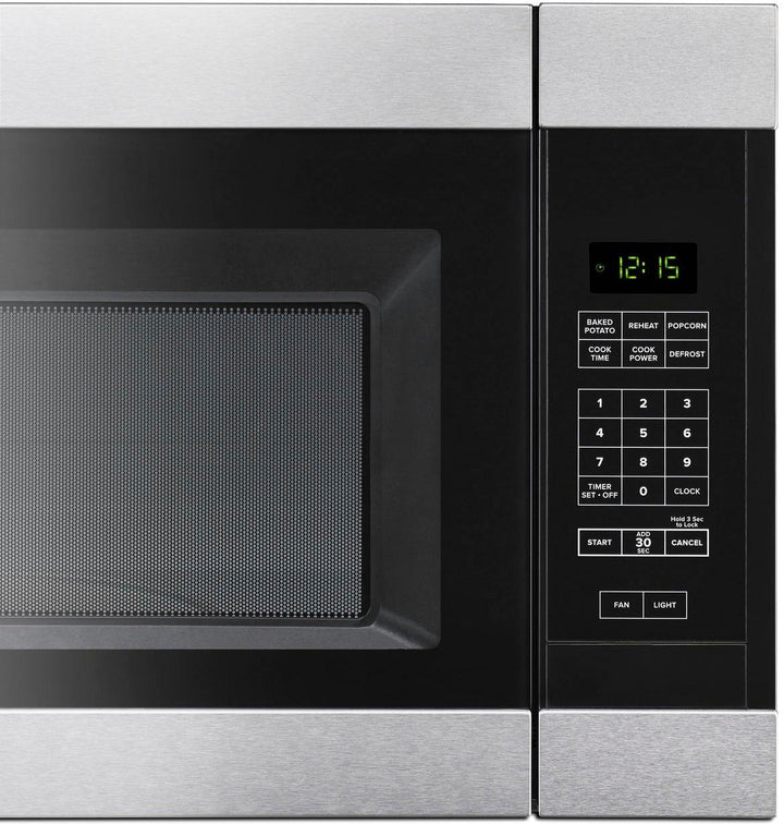 Amana - 1.6 Cu. Ft. Over-the-Range Microwave - Black on stainless steel_10