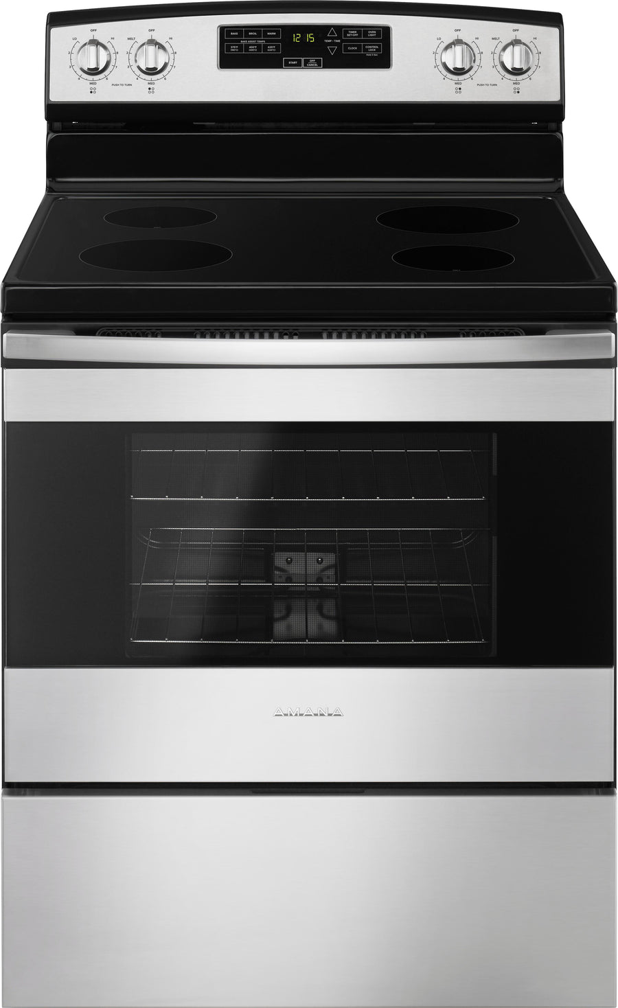 Amana - 4.8 Cu. Ft. Freestanding Electric Range - Stainless steel_0