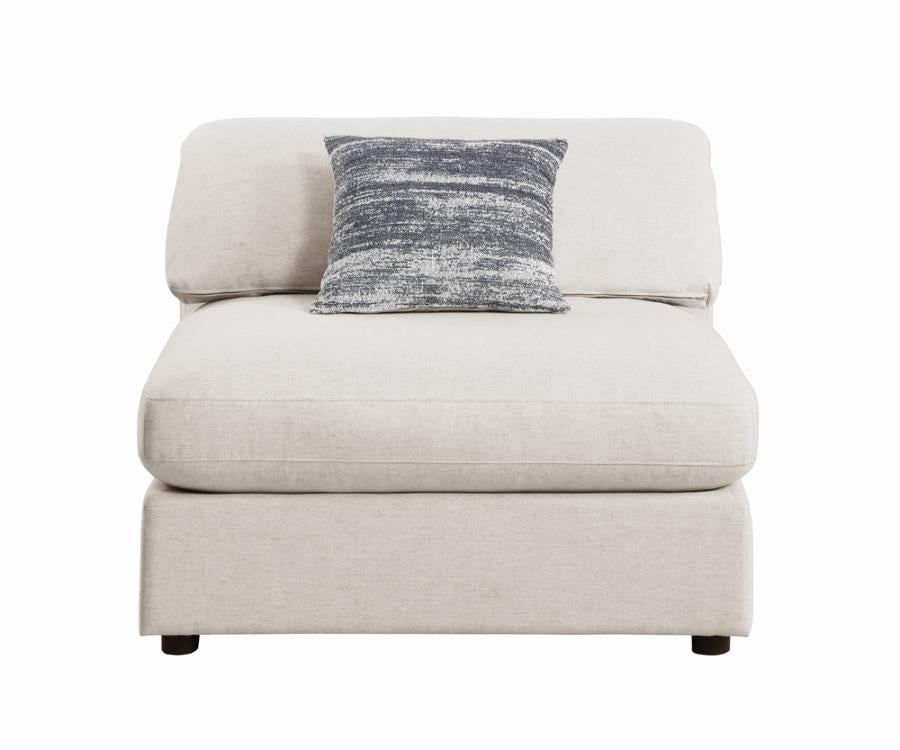 Serene Upholstered Armless Chair Beige_10