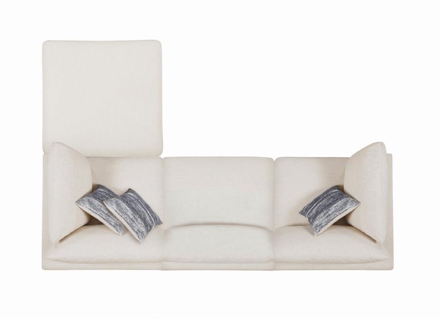 Serene Upholstered Armless Chair Beige_5
