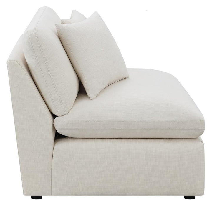 Hobson Cushion Back Armless Chair Off-White_7
