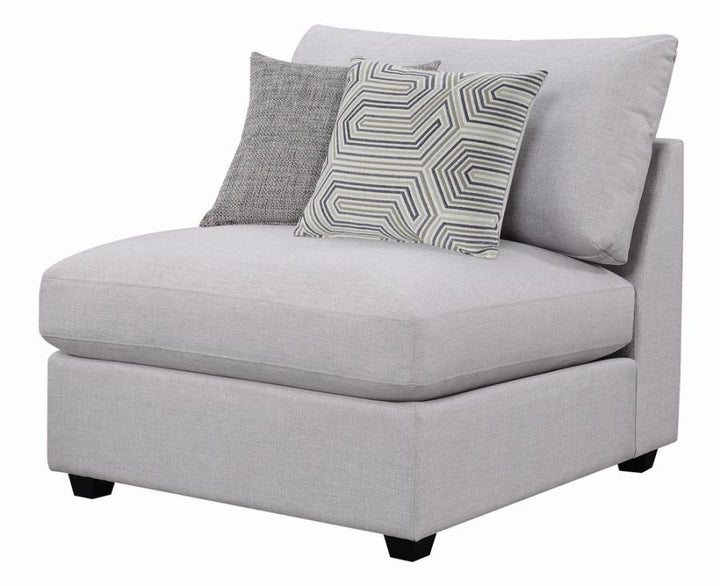 Cambria Upholstered Armless Chair Grey_7