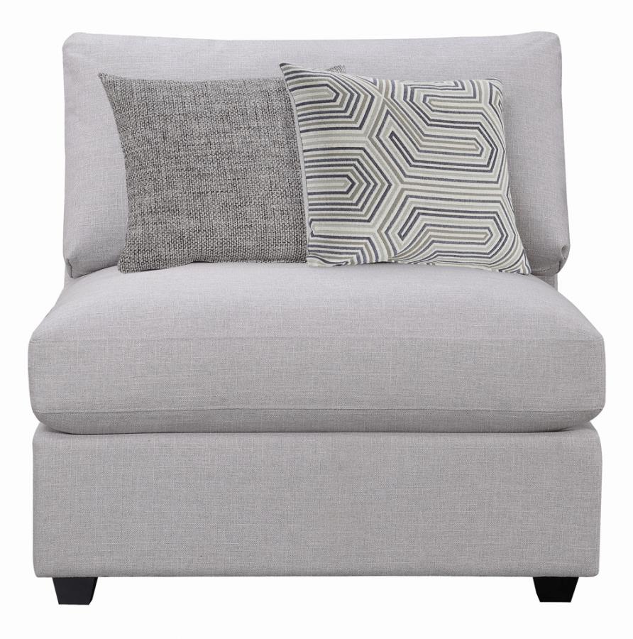 Cambria Upholstered Armless Chair Grey_8