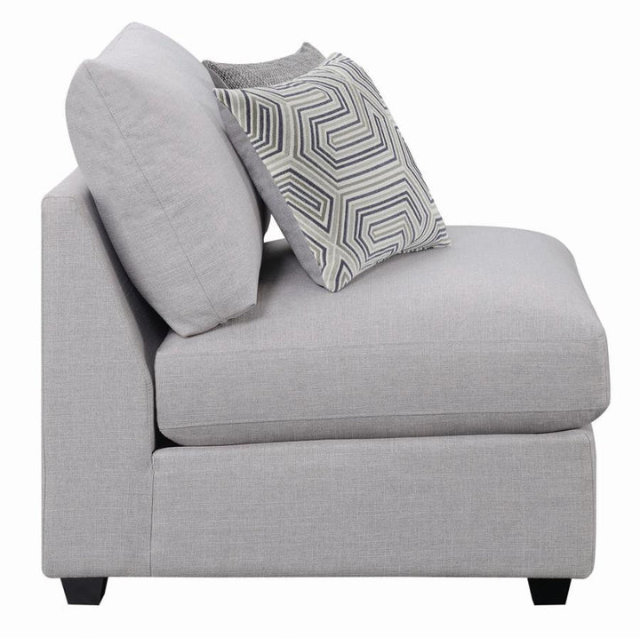 Cambria Upholstered Armless Chair Grey_10